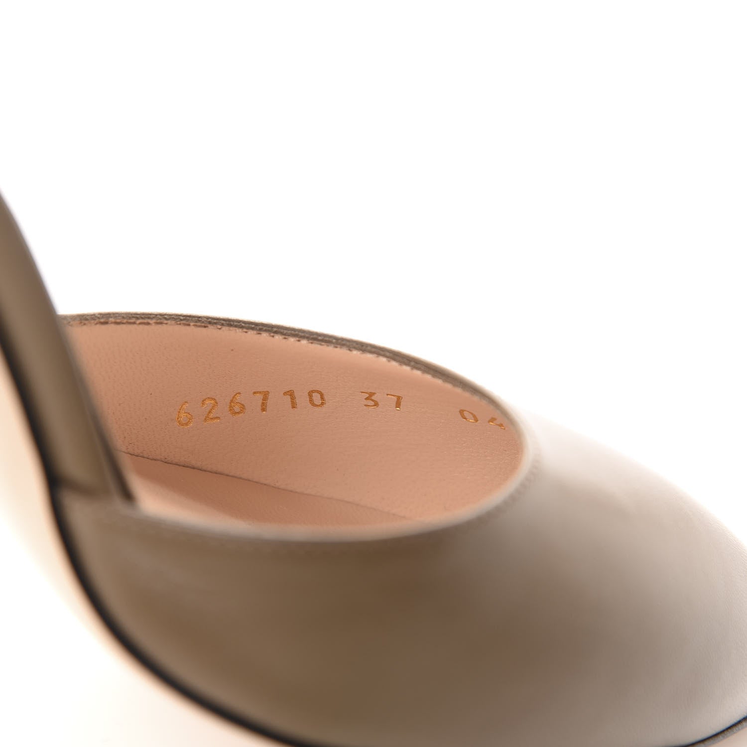 Gucci Calfskin Sylvie Chain Ankle Pumps 37 Mud 8 of 10