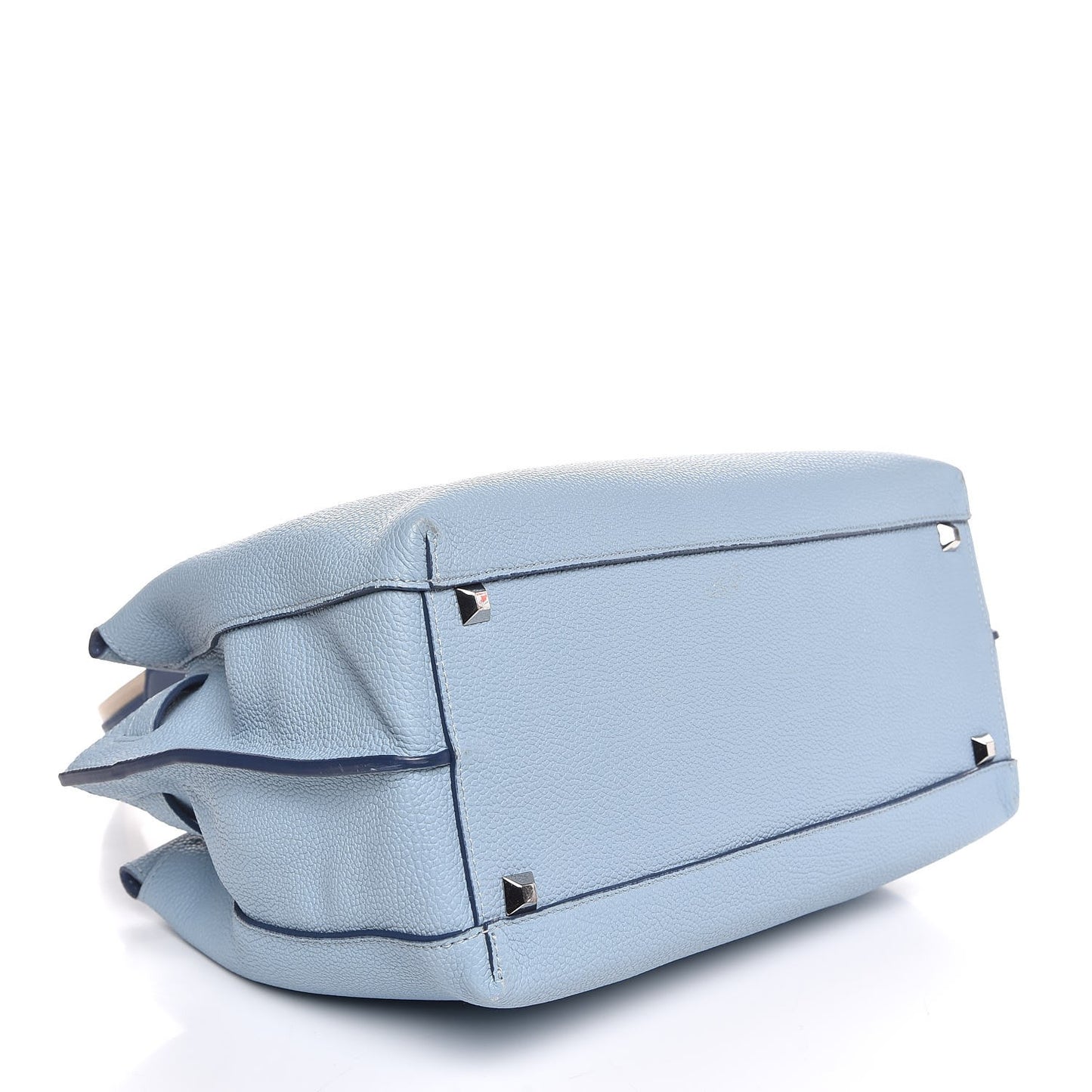 Grained Calfskin Medium Milla Tote Sky Blue