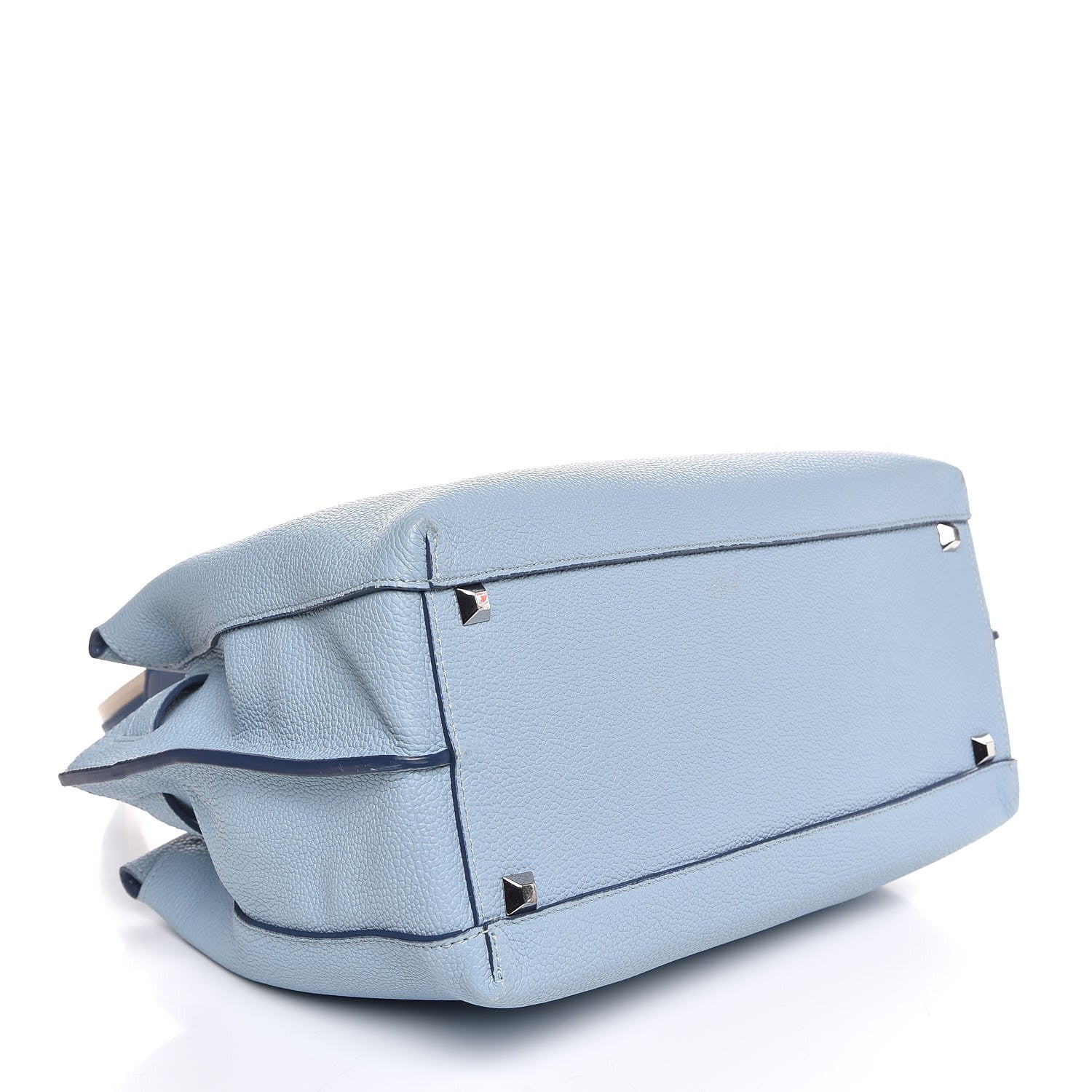 MCM Grained Calfskin Medium Milla Tote Sky Blue 5 of 10