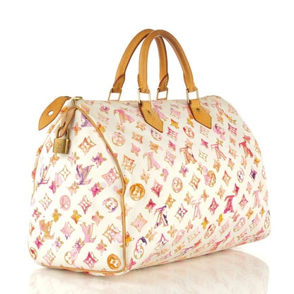 Louis Vuitton Watercolor Aquarelle Speedy 35 White 3 of 7