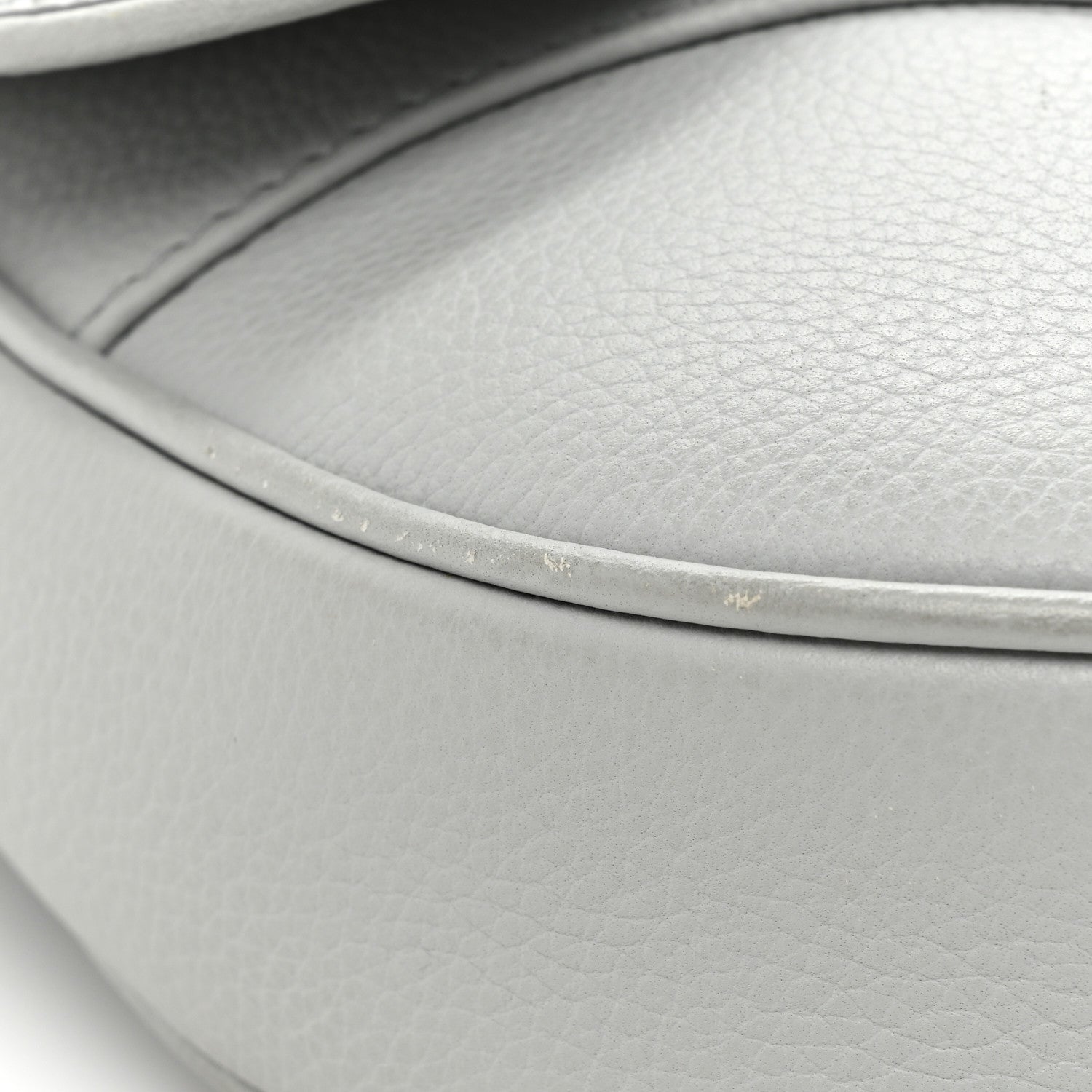 Christian Dior Grained Calfskin Kim Jones Saddle Bag Light Grey 11 of 13