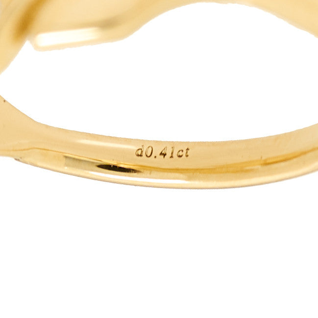 Tiffany 18K Yellow Gold Diamond Victoria Vine Bypass Ring 49 5 4 of 6
