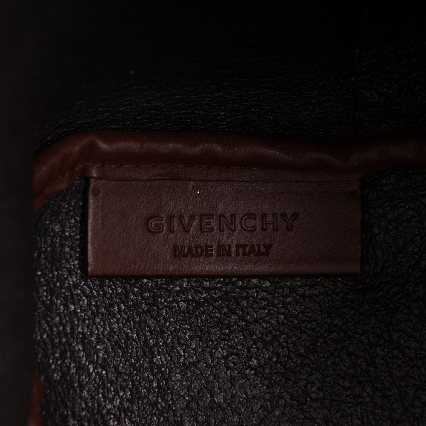 Grained Calfskin Large Antigona Tote Blue Brown