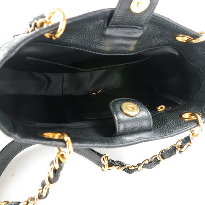 Chanel Caviar Quilted Petit Shopping Tote PST Black 5 of 7