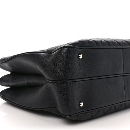Chanel Caviar Quilted Large Urban Companion Top Handle Shopping Tote Black 8 of 9