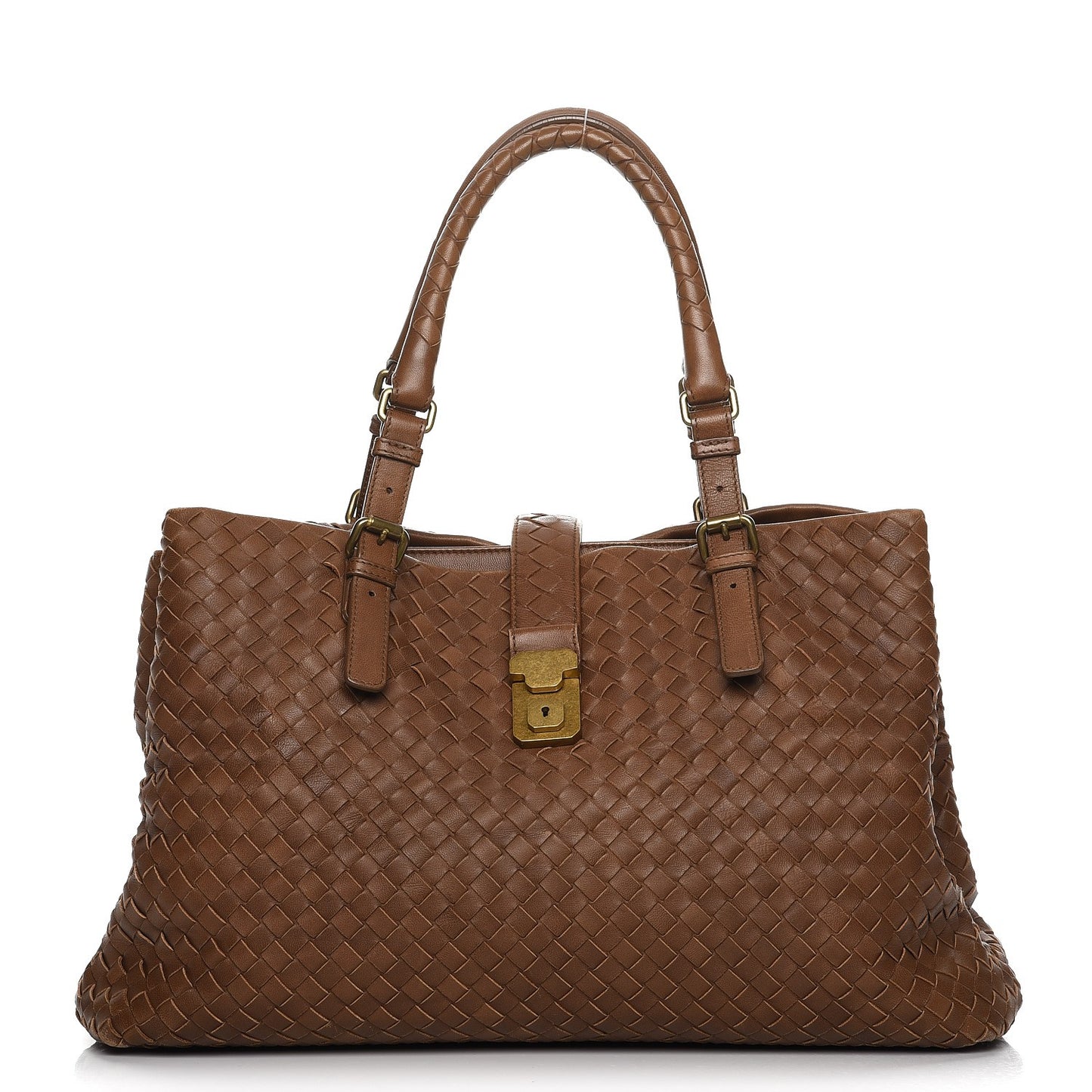 Nappa Intrecciato Medium Roma Tote Noce