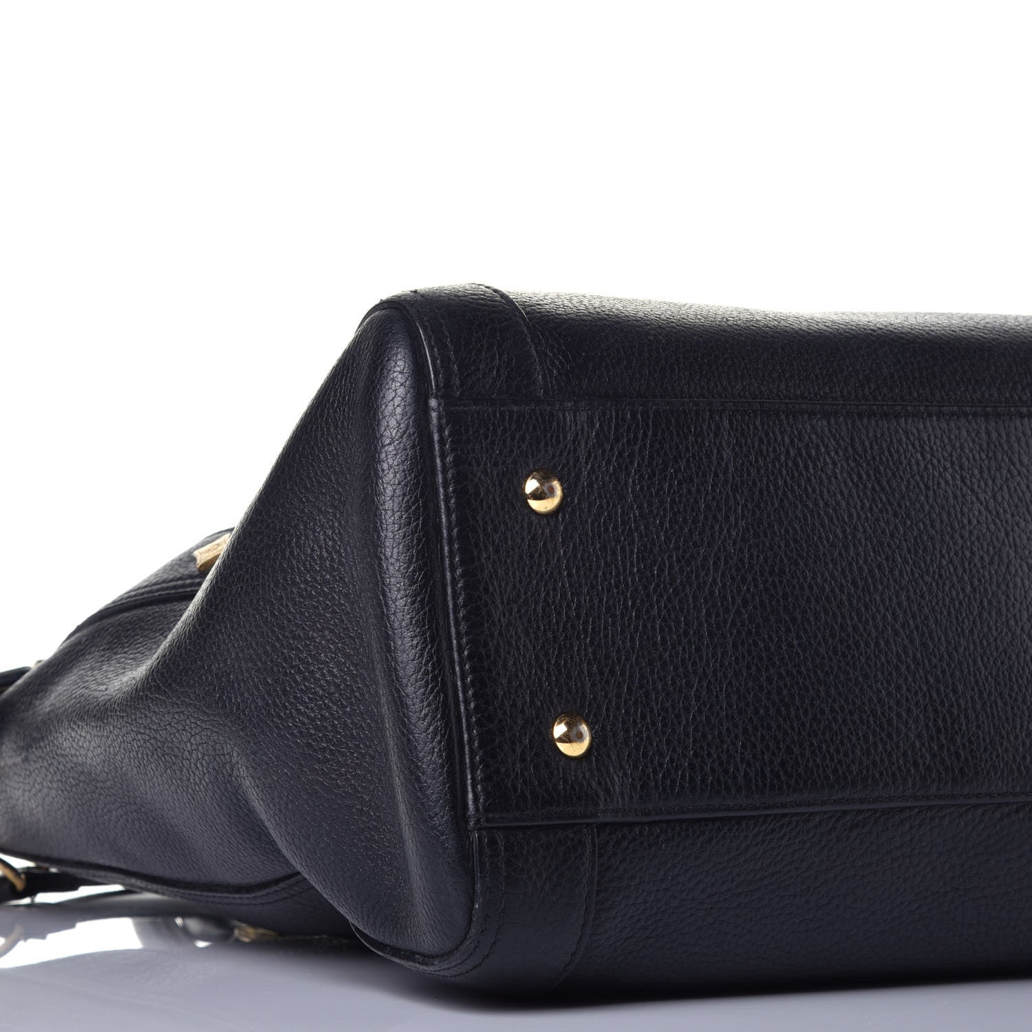 MCM Grained Calfskin Studded Tote Black 14 of 16