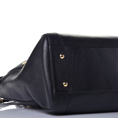 MCM Grained Calfskin Studded Tote Black 14 of 16