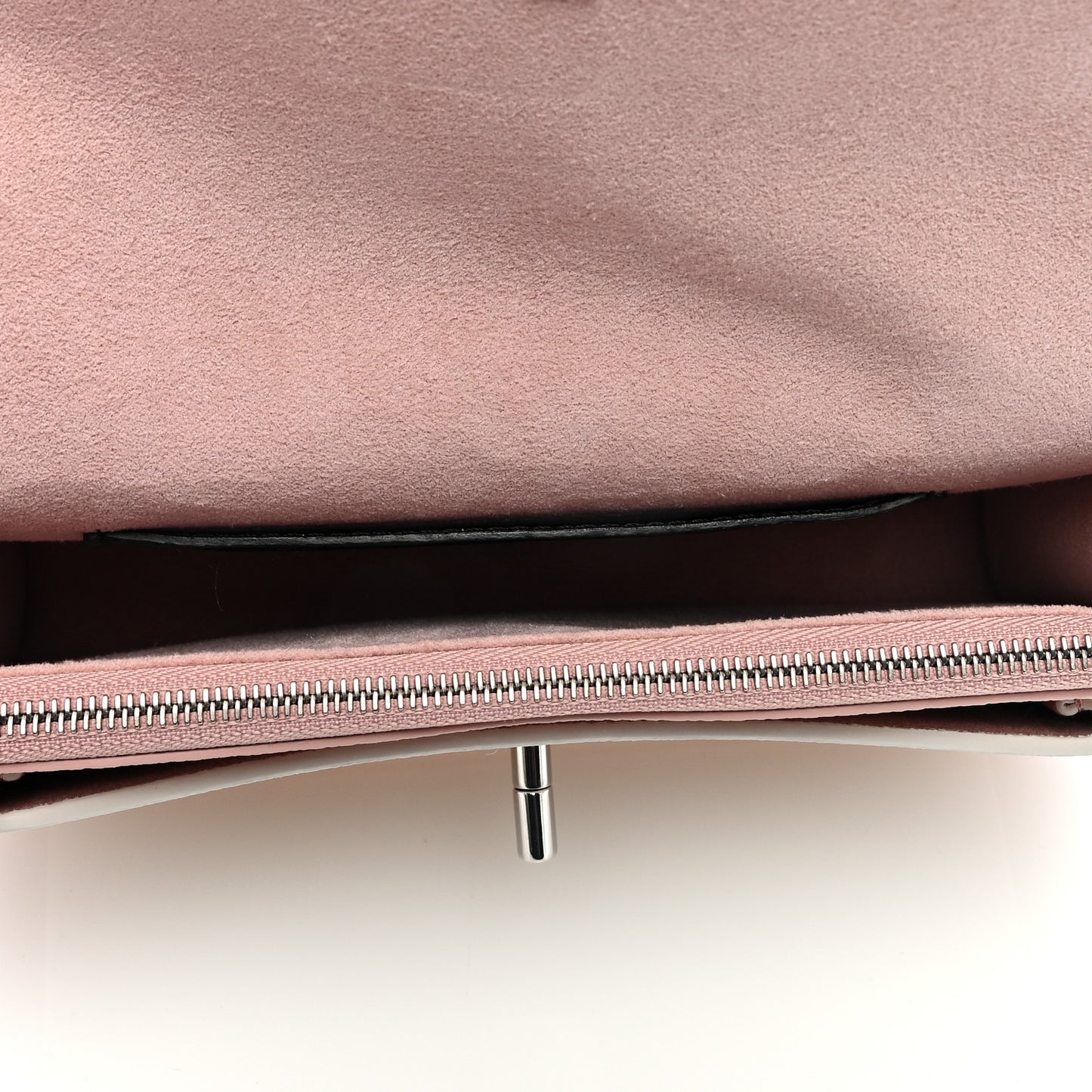 Calfskin My Lockme Chain Pochette Rose Ballet White