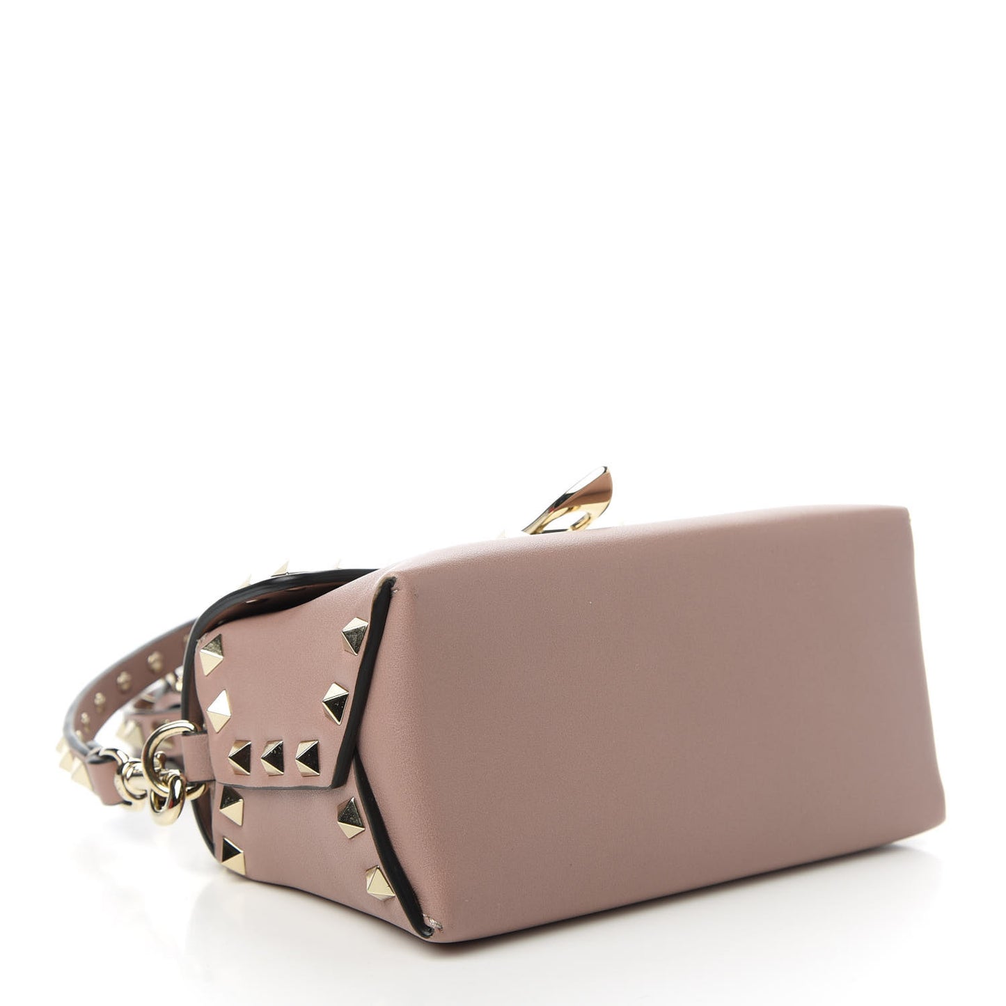 Calfskin Mini Rockstud Crossbody Bag Poudre
