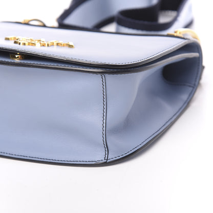 Prada City Calfskin Saffiano Pionniere Saddle Bag Astrale Baltico 9 of 11