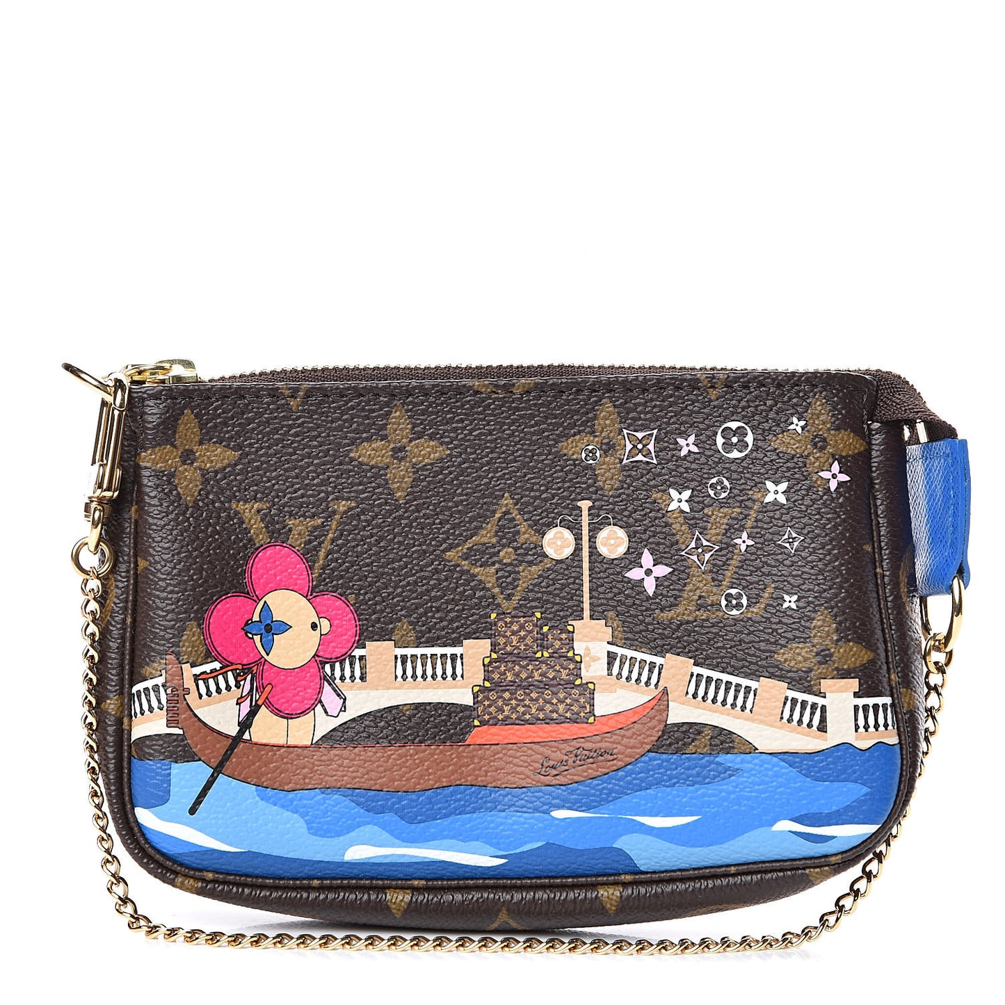 Monogram 2019 Christmas Animation Mini Venice Pochette Accessories Blue