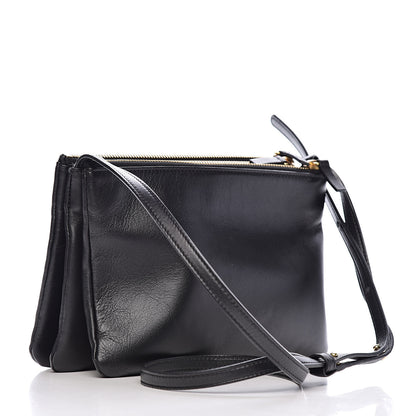 Celine Lambskin Small Trio Crossbody Bag Black 3 of 11