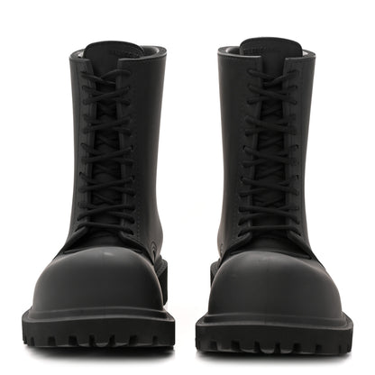 Balenciaga Rubber Mens Steroid Lace Up Boots 41 Black 2 of 10