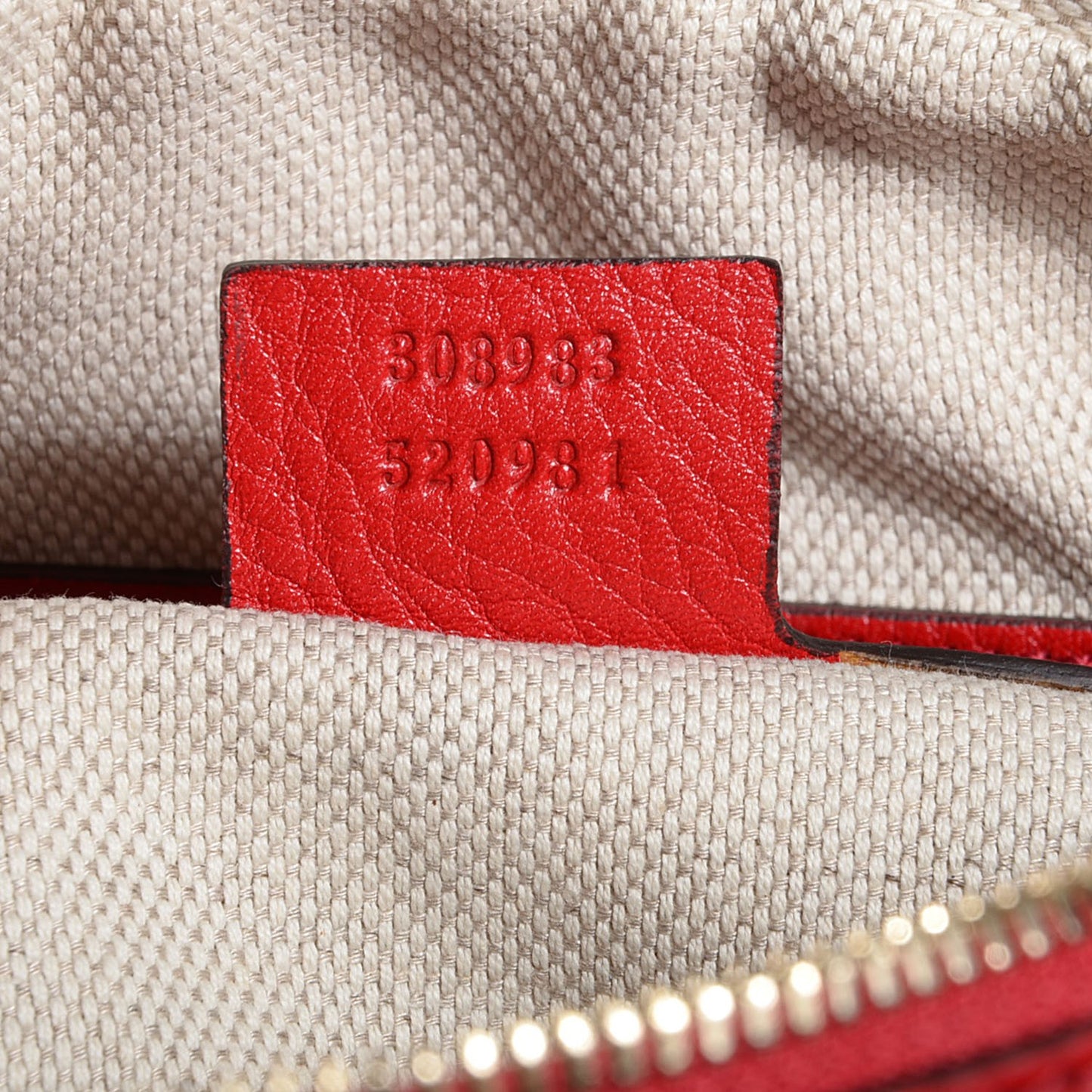 Pebbled Calfskin Small Soho Bowler Red