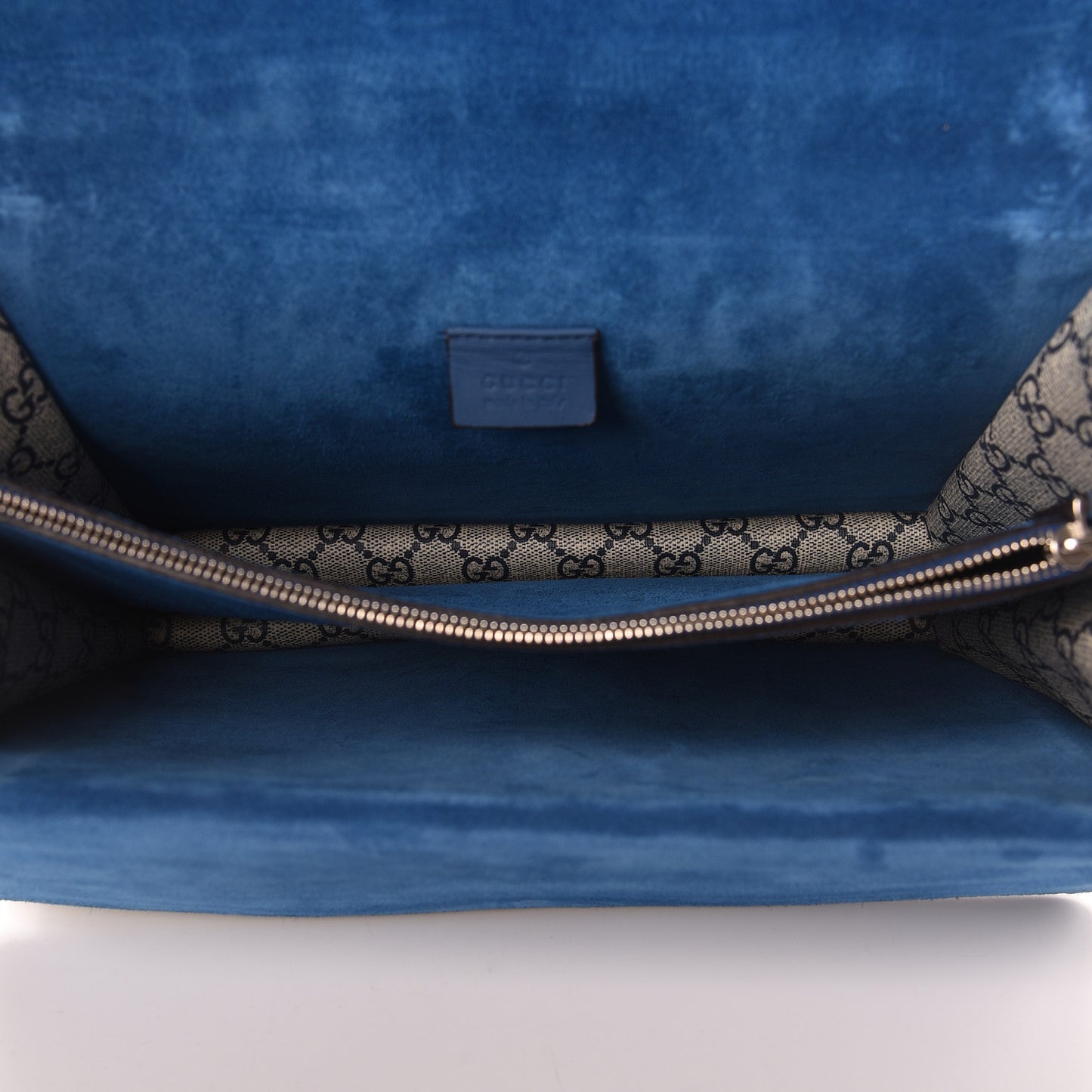 GG Supreme Monogram Blooms Medium Dionysus Shoulder Bag Beige Navy Vintage Blue
