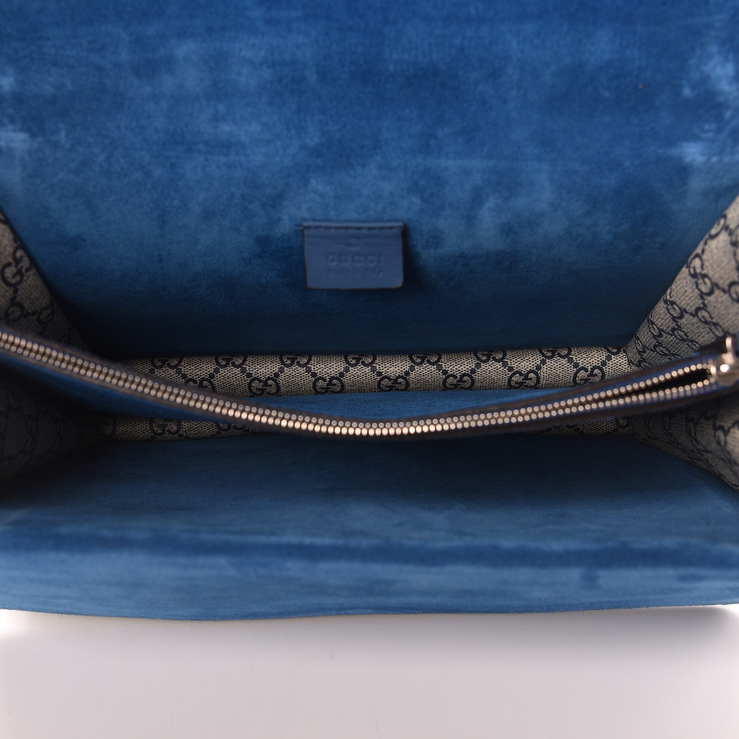 Gucci GG Supreme Monogram Blooms Medium Dionysus Shoulder Bag Beige Navy Vintage Blue 7 of 7
