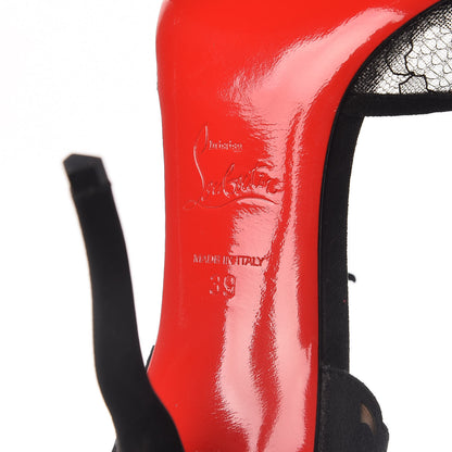 Christian Louboutin Veau Velours Lace Magicadiva 120 Pumps 39 Black 7 of 8