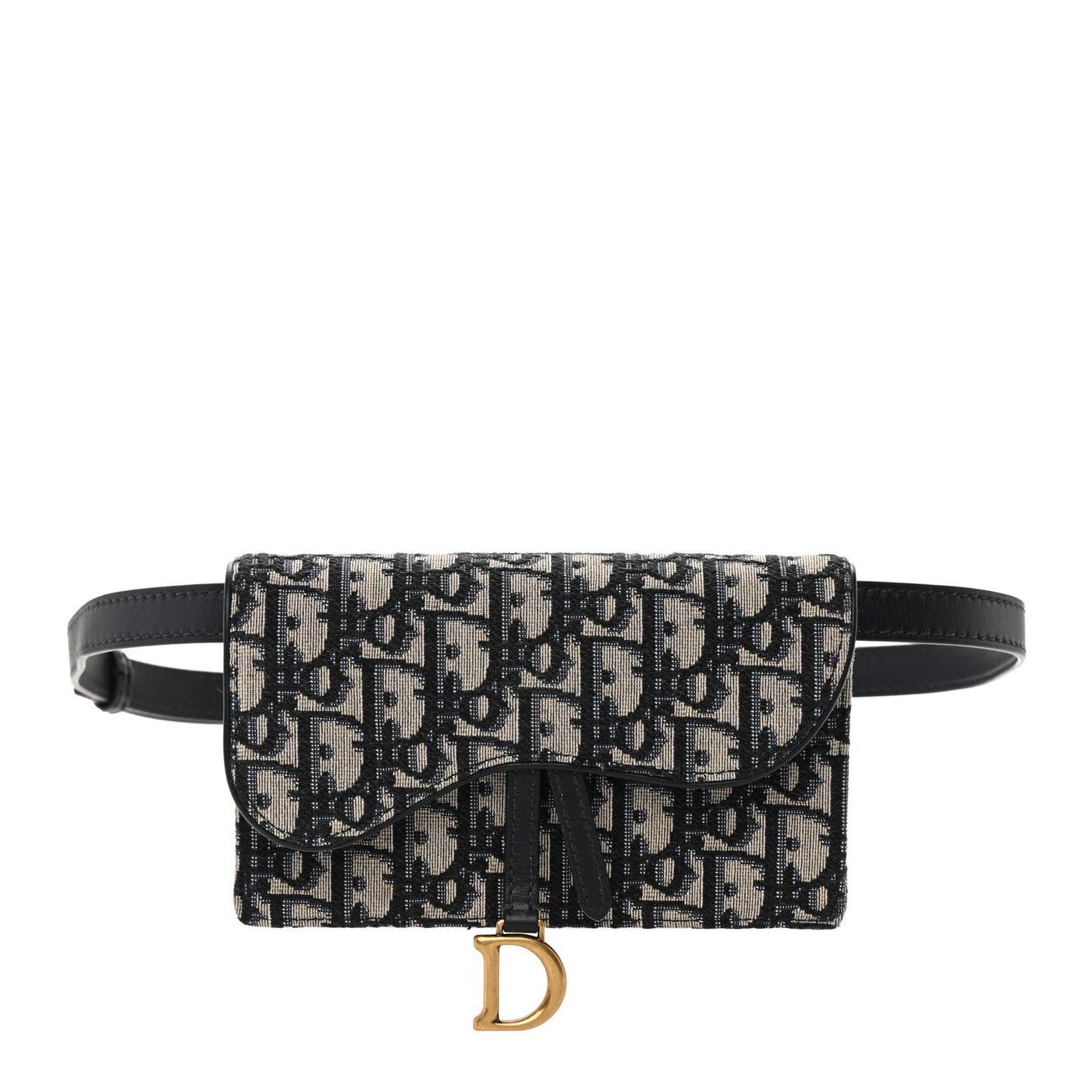 Oblique Saddle Belt Bag Blue