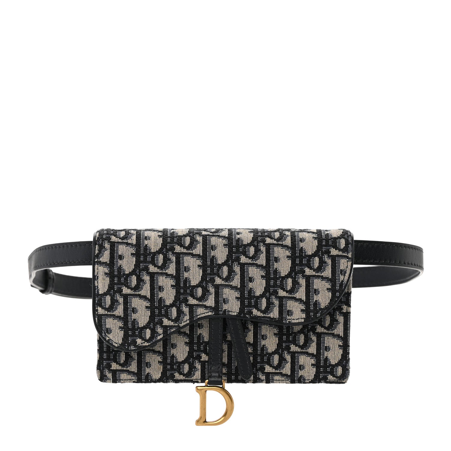Christian Dior Oblique Saddle Belt Bag Blue 1 of 13