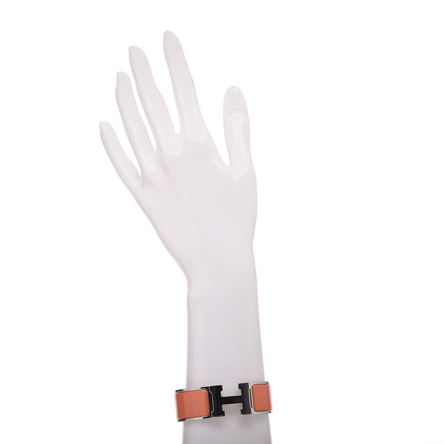 Hermes Enamel Wide Clic Clac H Bracelet PM Mango 2 of 6