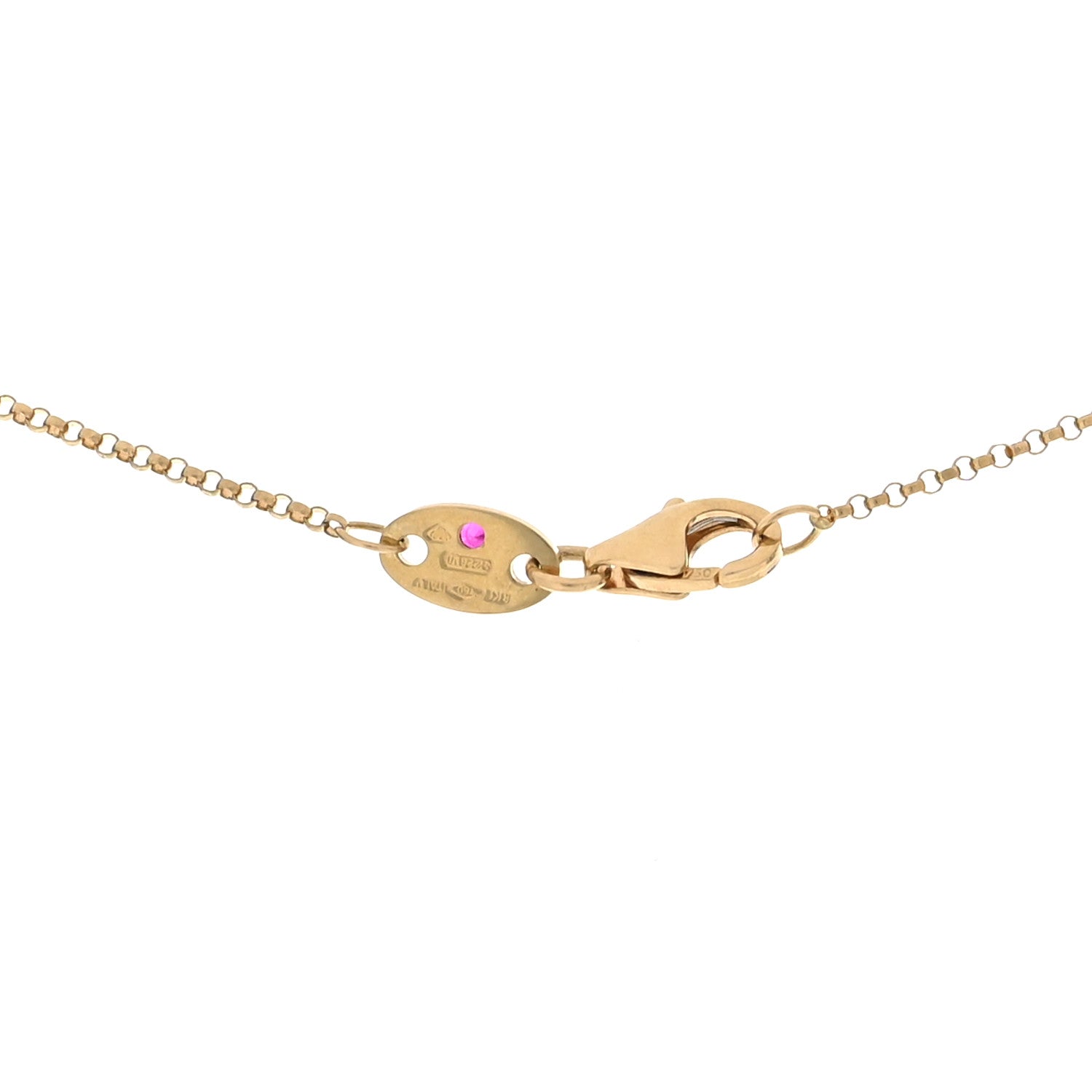 Roberto Coin 18K Yellow Gold Diamond Petite Venetian Princess Flower Pendant Necklace 4 of 4