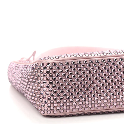 Prada Satin Crystal Mini Re-Edition 2000 Bag Alabastro 8 of 9