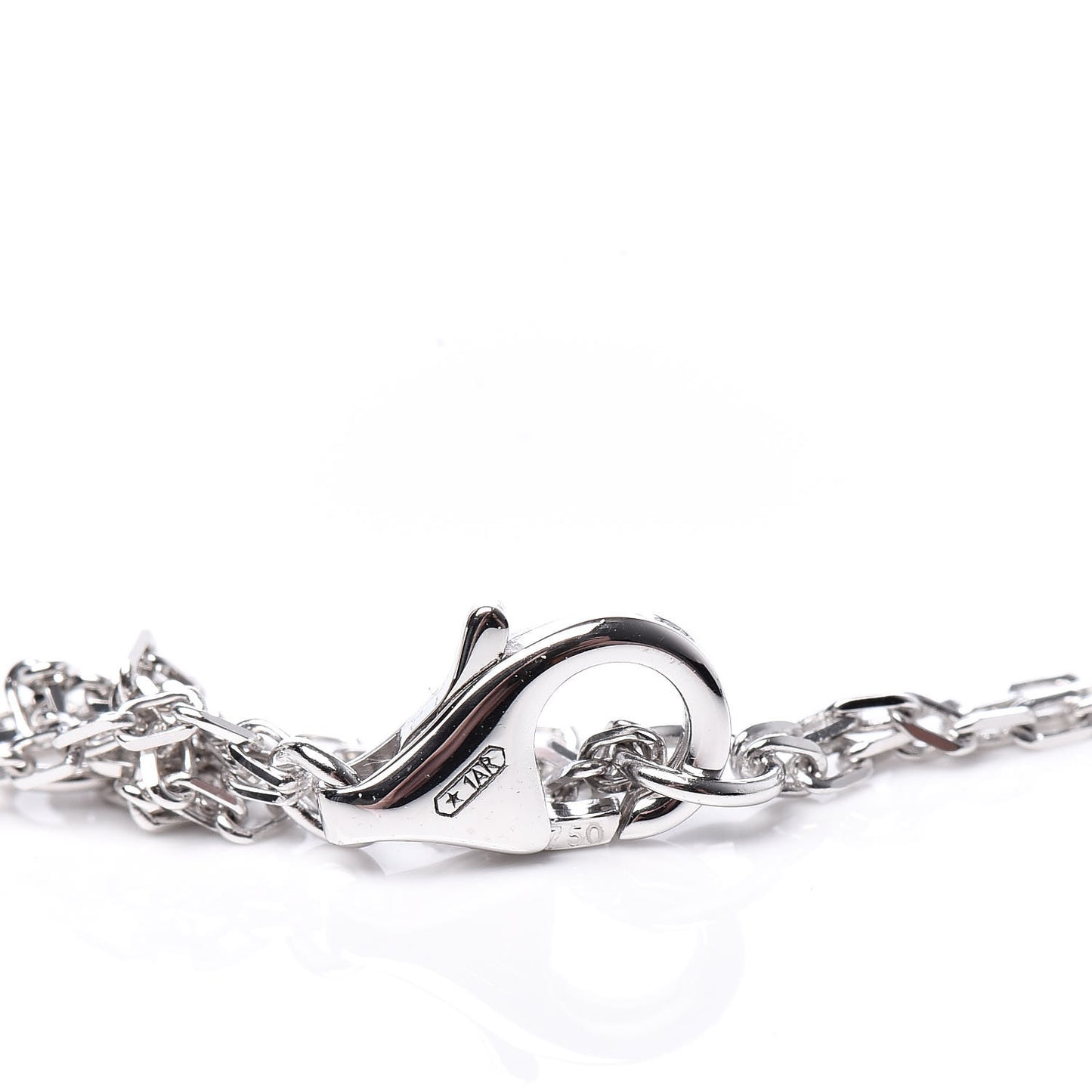18K White Gold 2 Diamond LOVE Necklace