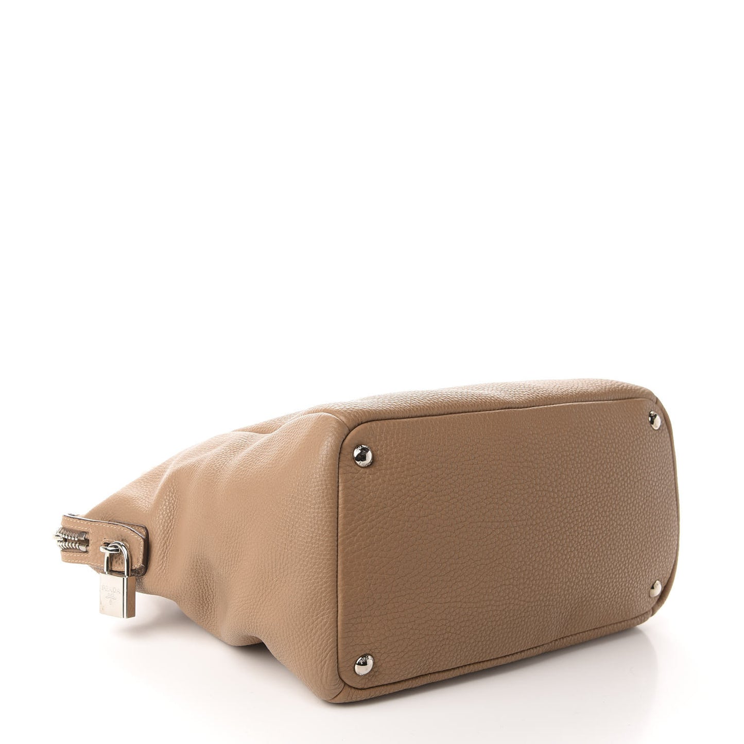 Vitello Daino Double Handle Satchel Caramel