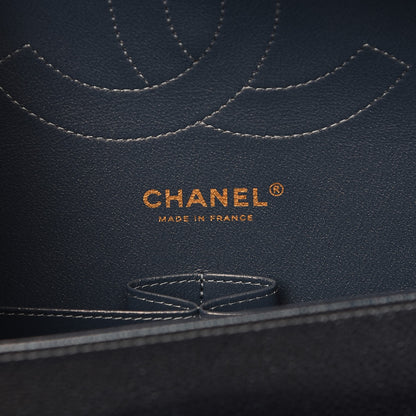 Chanel Iridescent Caviar Quilted Jumbo Double Flap Dark Blue 6 of 8