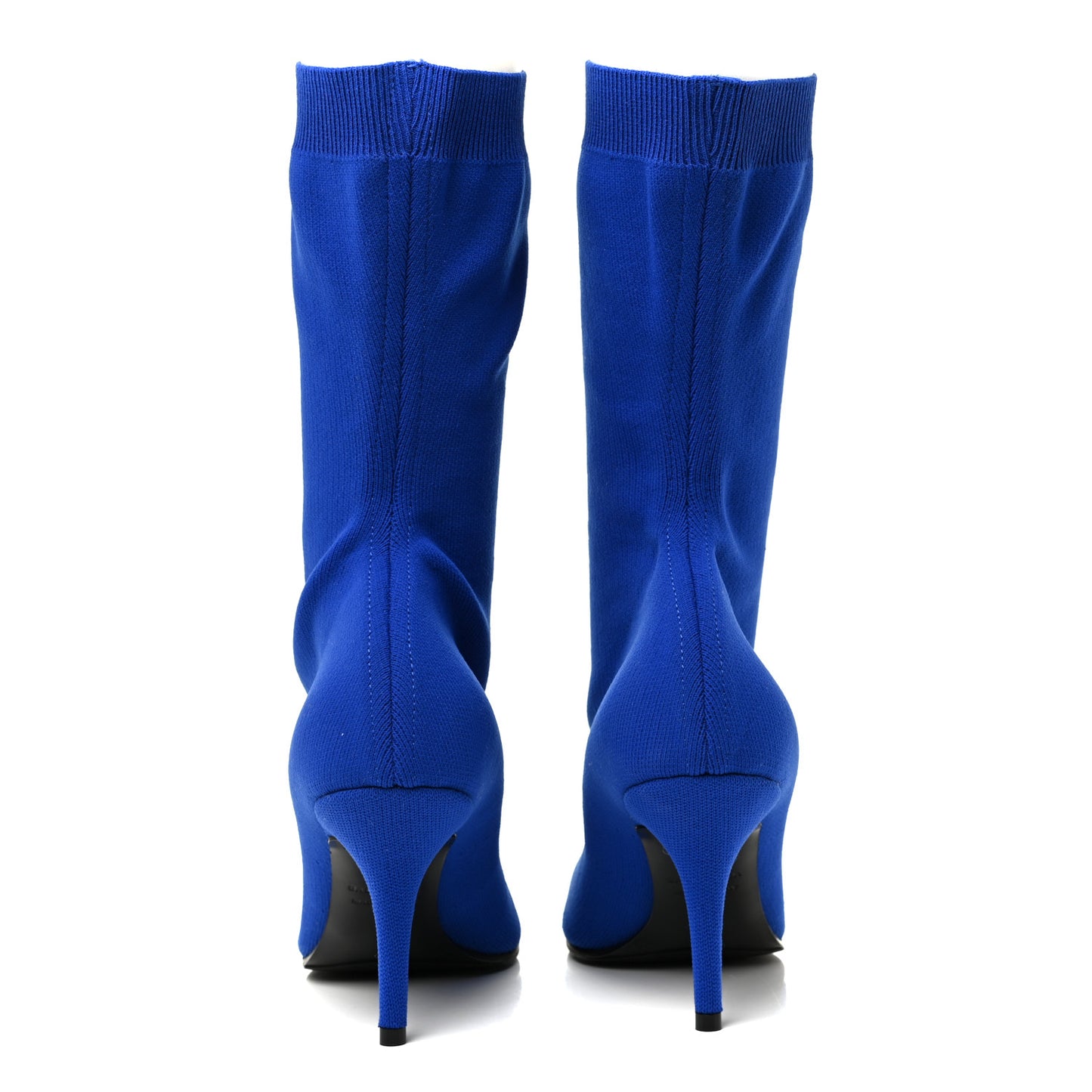 Jersey Crepe Round Toe Knife Booties 40 Bleu Sapphir