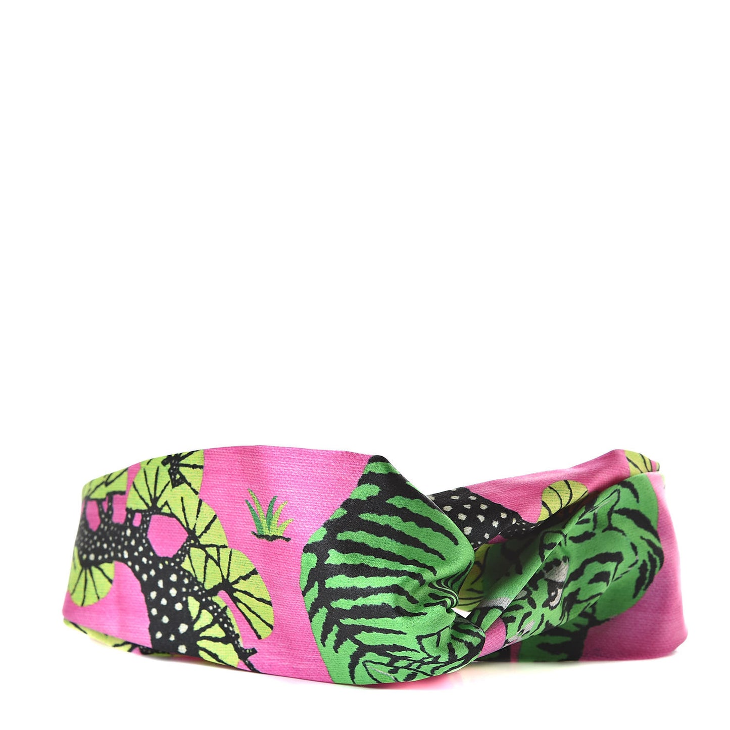 Silk Monogram Bengal Tiger Print Duchesse Headband