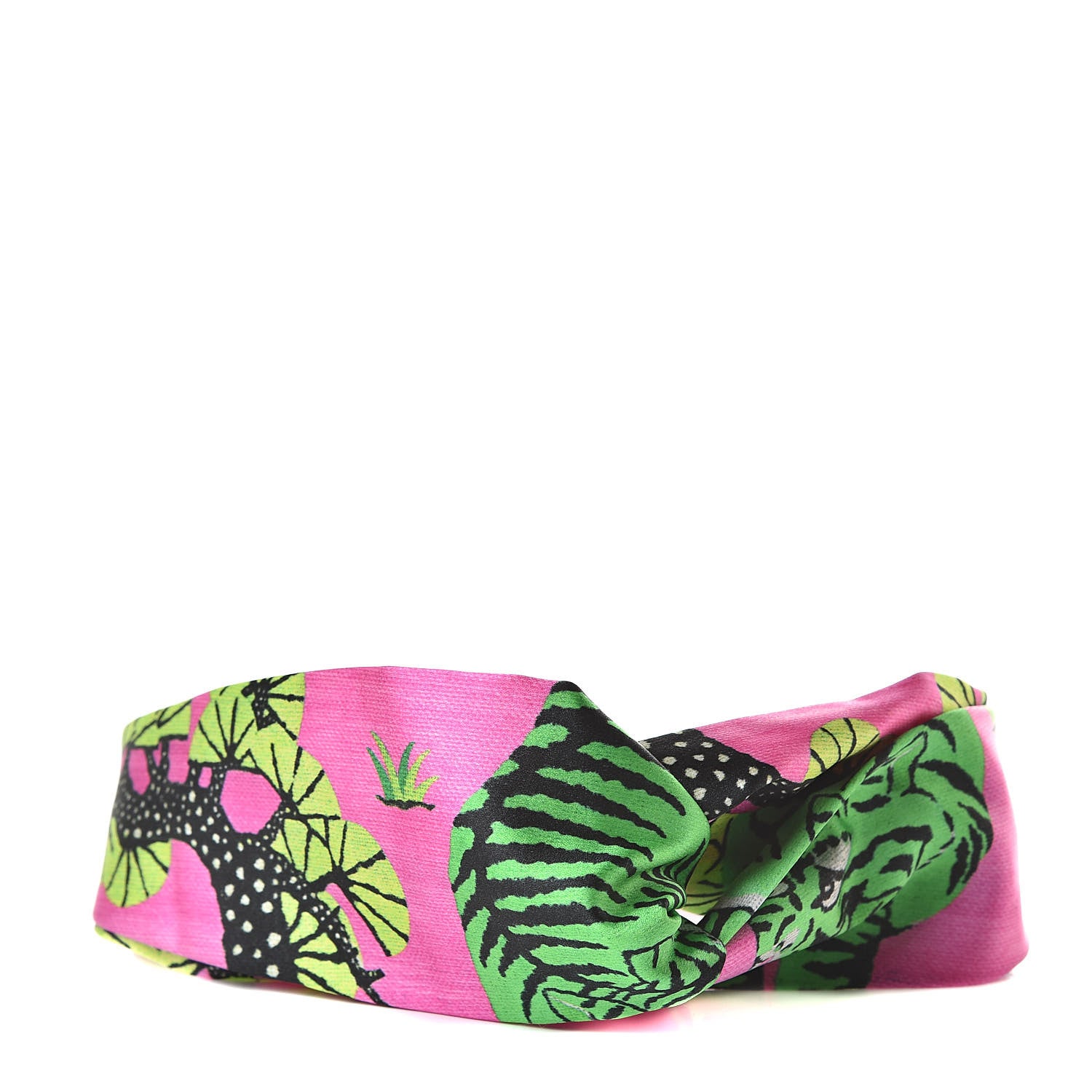 Gucci Silk Monogram Bengal Tiger Print Duchesse Headband 1 of 5