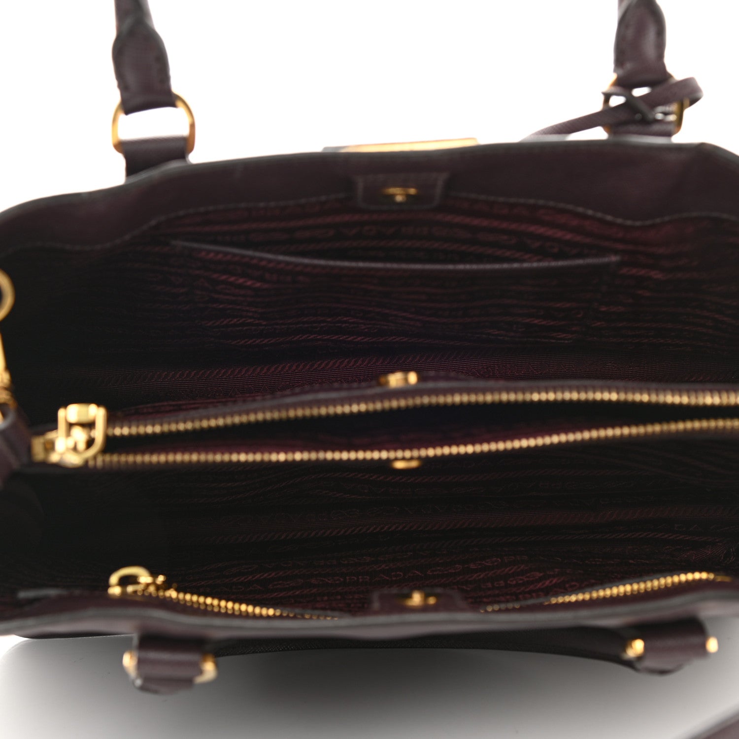 Prada Saffiano Medium Galleria Double Zip Tote Amaranto 5 of 12