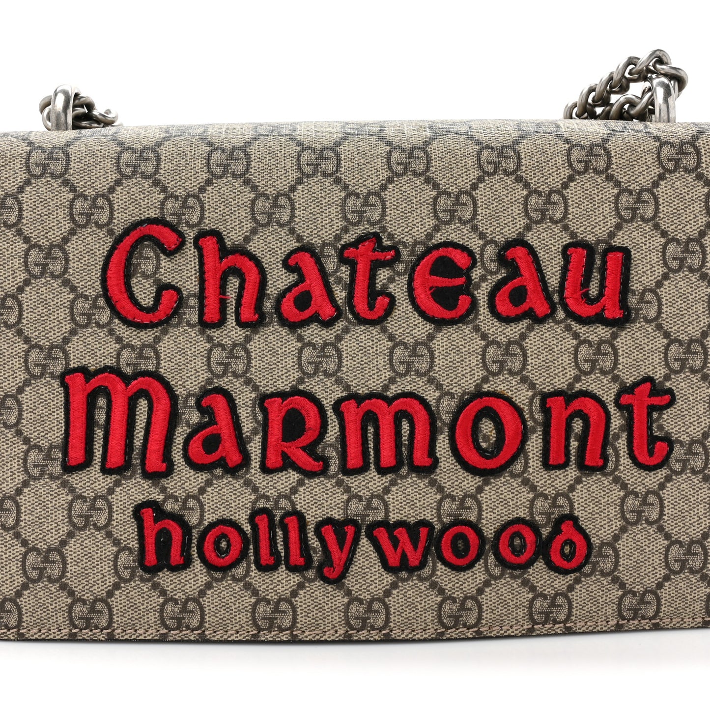 GG Supreme Monogram Snakeskin Bat Embroidered Small Dionysus Shoulder Bag Purple