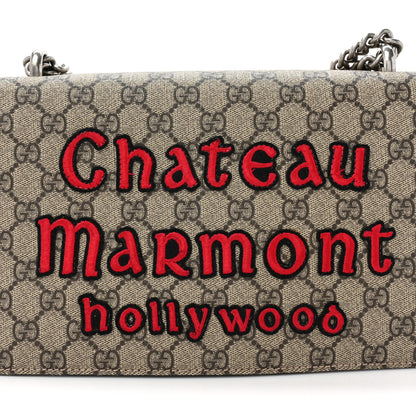 Gucci GG Supreme Monogram Snakeskin Bat Embroidered Small Dionysus Shoulder Bag Purple 13 of 14
