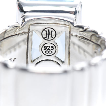 John Hardy Sterling Silver Blue Topaz Batu Bedeg Ring 55 7.25 5 of 6