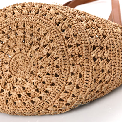 Saint Laurent Raffia Calfskin Small Panier Tote Naturel 8 of 8