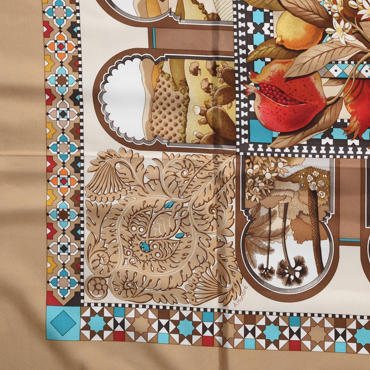 Hermes Silk Les Jardins D'Andalouise Scarf 90 8 of 9