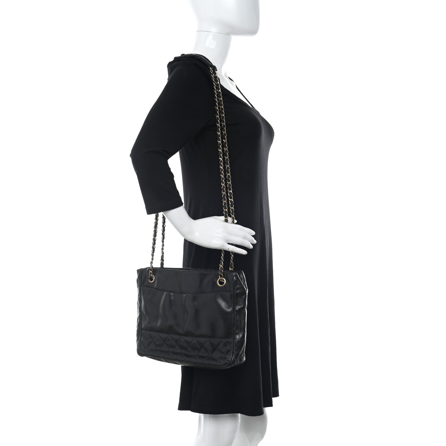 Chanel Lambskin Quilted Shoulder Bag Black 2 of 20