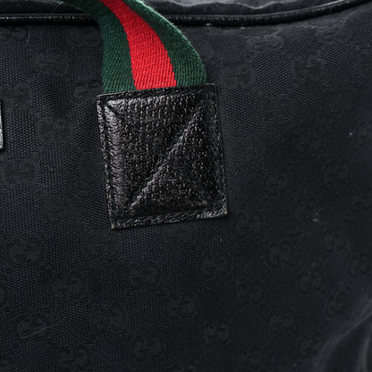 Gucci GG Monogram Web Large Collapsible Carry On Duffle Bag Black 23 of 23