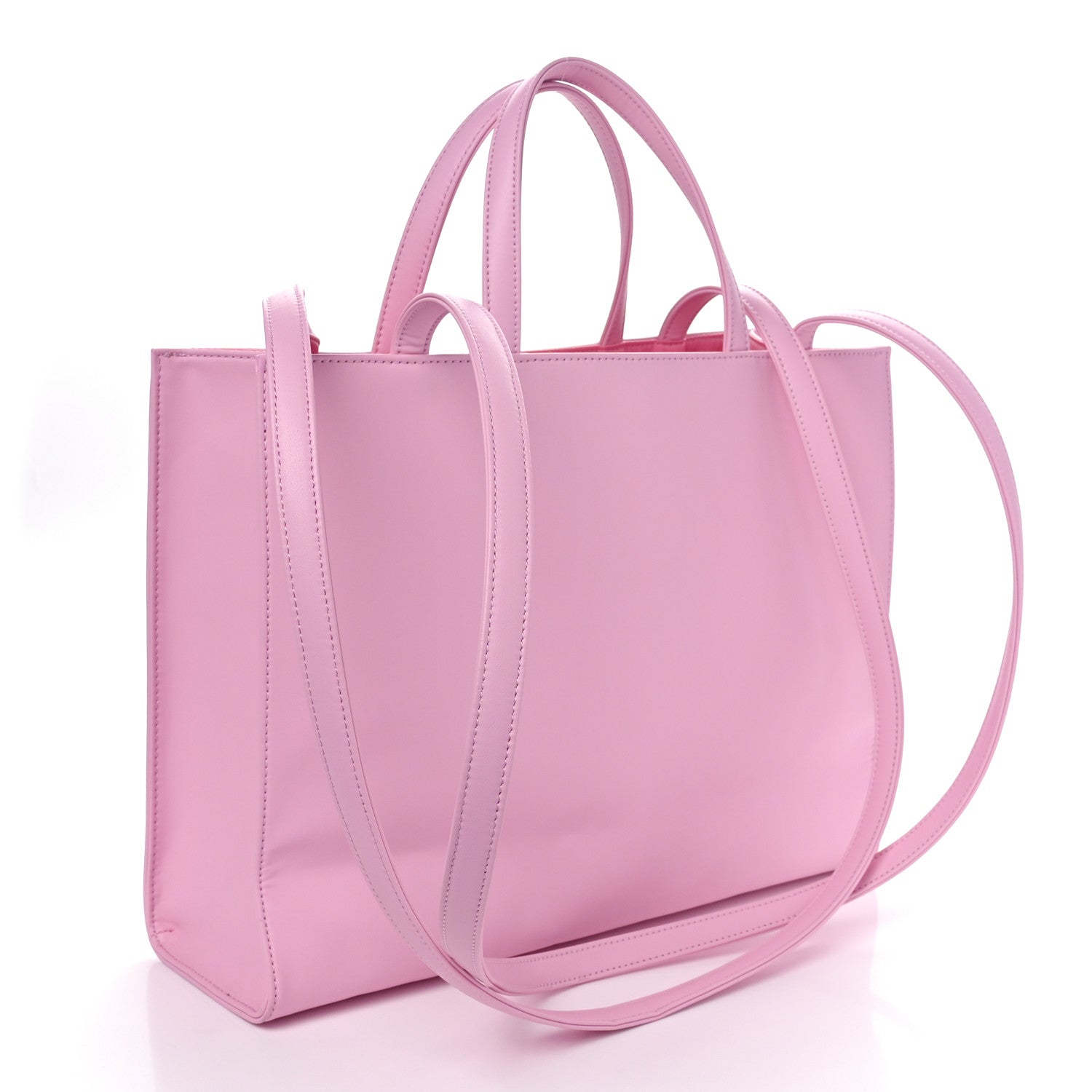 Telfar Vegan Leather Medium Shopping Bag Bubblegum 3 of 9