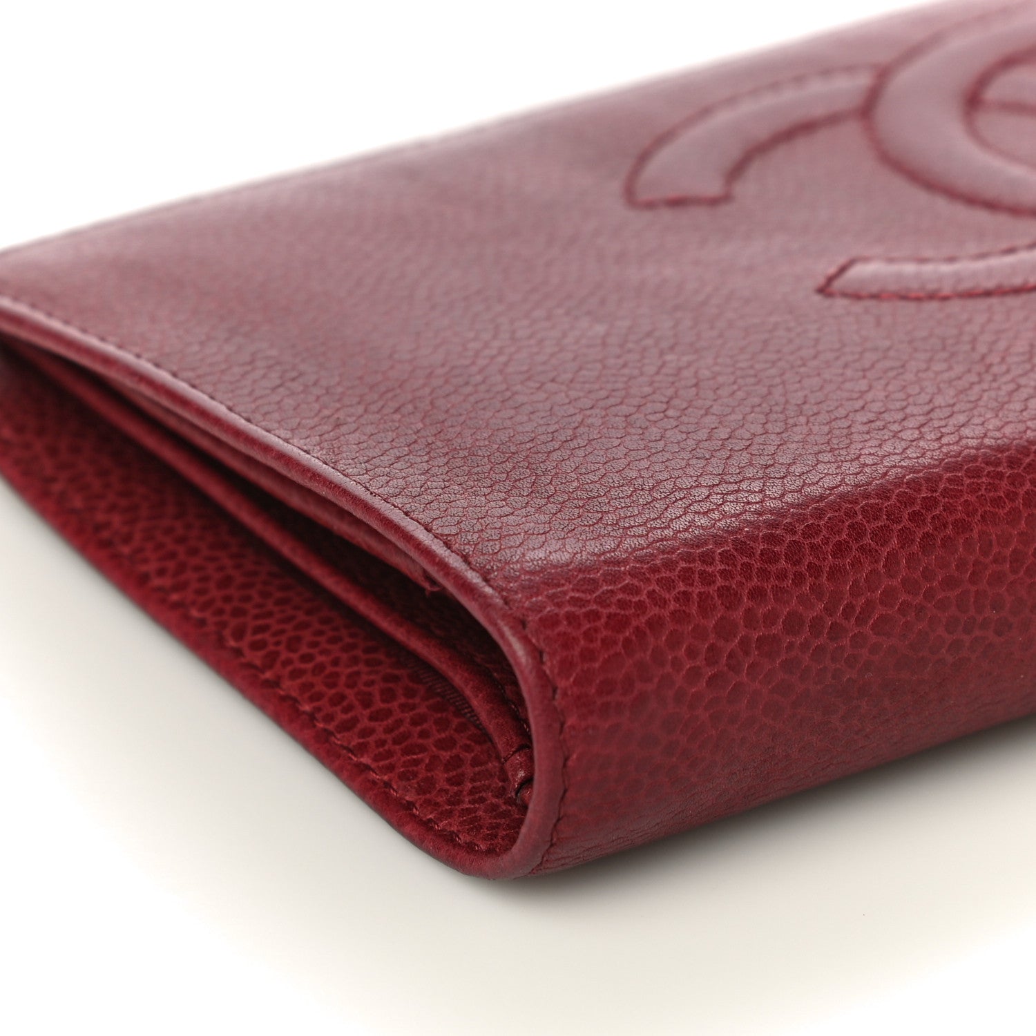 Chanel Caviar Timeless CC Yen Wallet Bordeaux 12 of 22