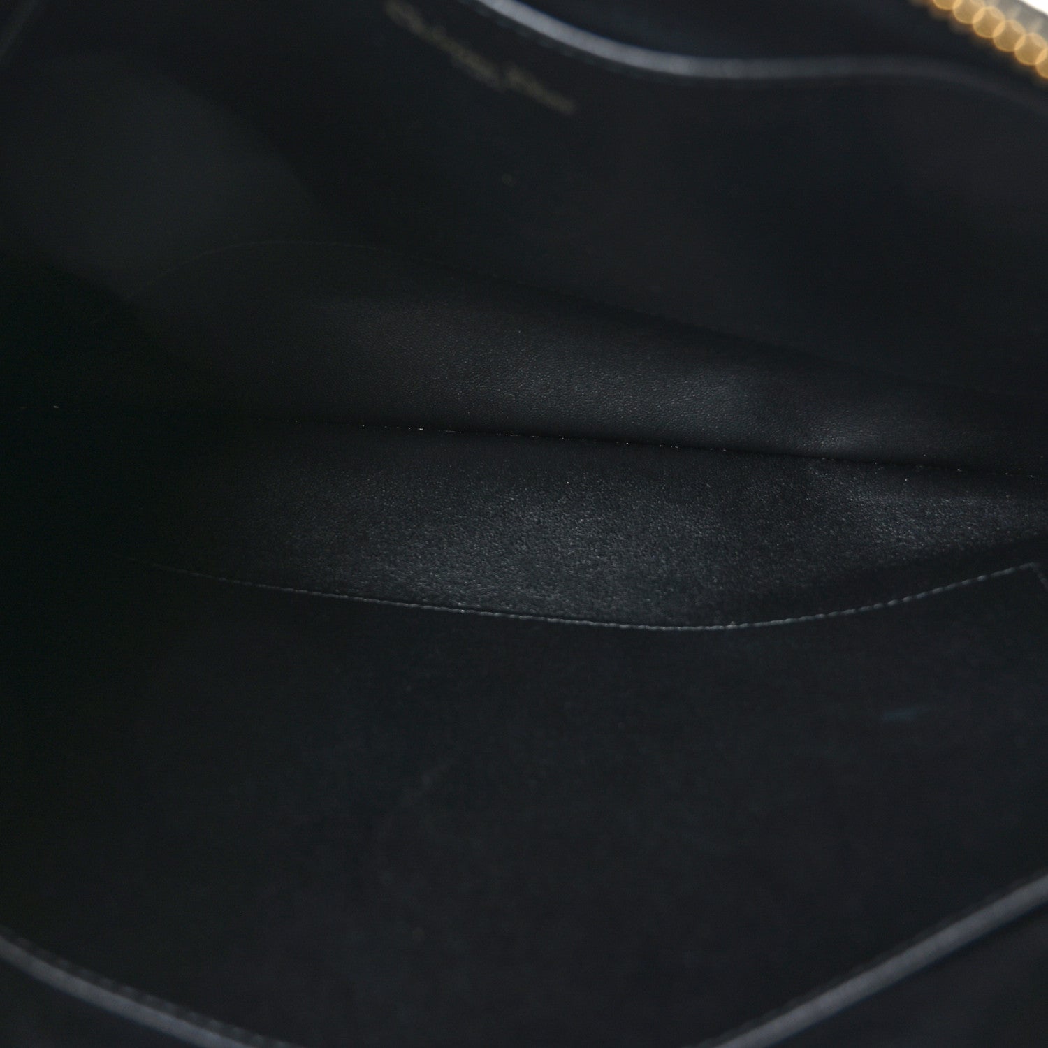 Christian Dior Grained Calfskin Cannage Large Caro Daily Pouch Black 5 of 8