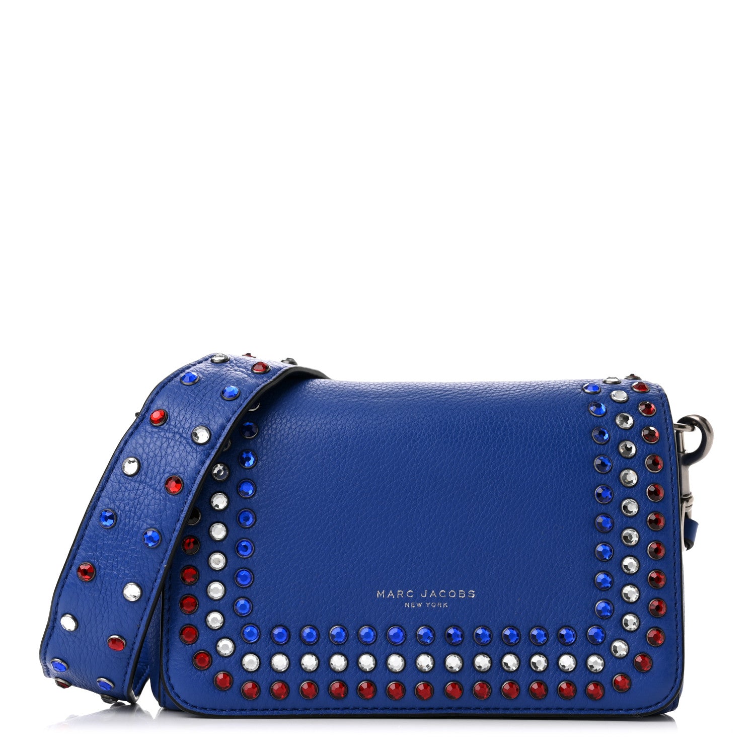 Marc Jacobs Calfskin Crystal Pretty Young Thing Crossbody Cobalt Blue 1 of 10