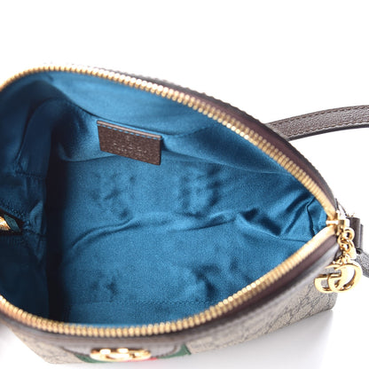 Gucci GG Supreme Monogram Textured Dollar Calfskin Web Small Ophidia Dome Shoulder Bag Beige Ebony New Acero 5 of 8