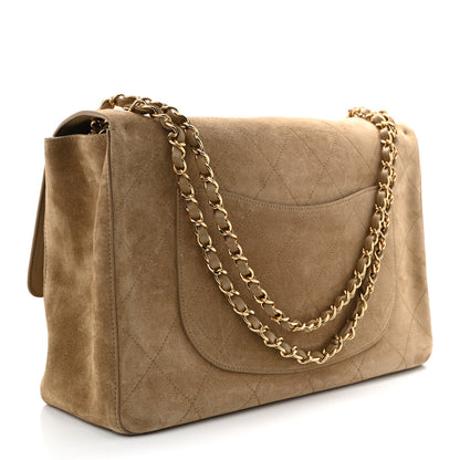 Chanel Suede Calfskin Souplissimo Maxi Flap Dark Beige 3 of 11