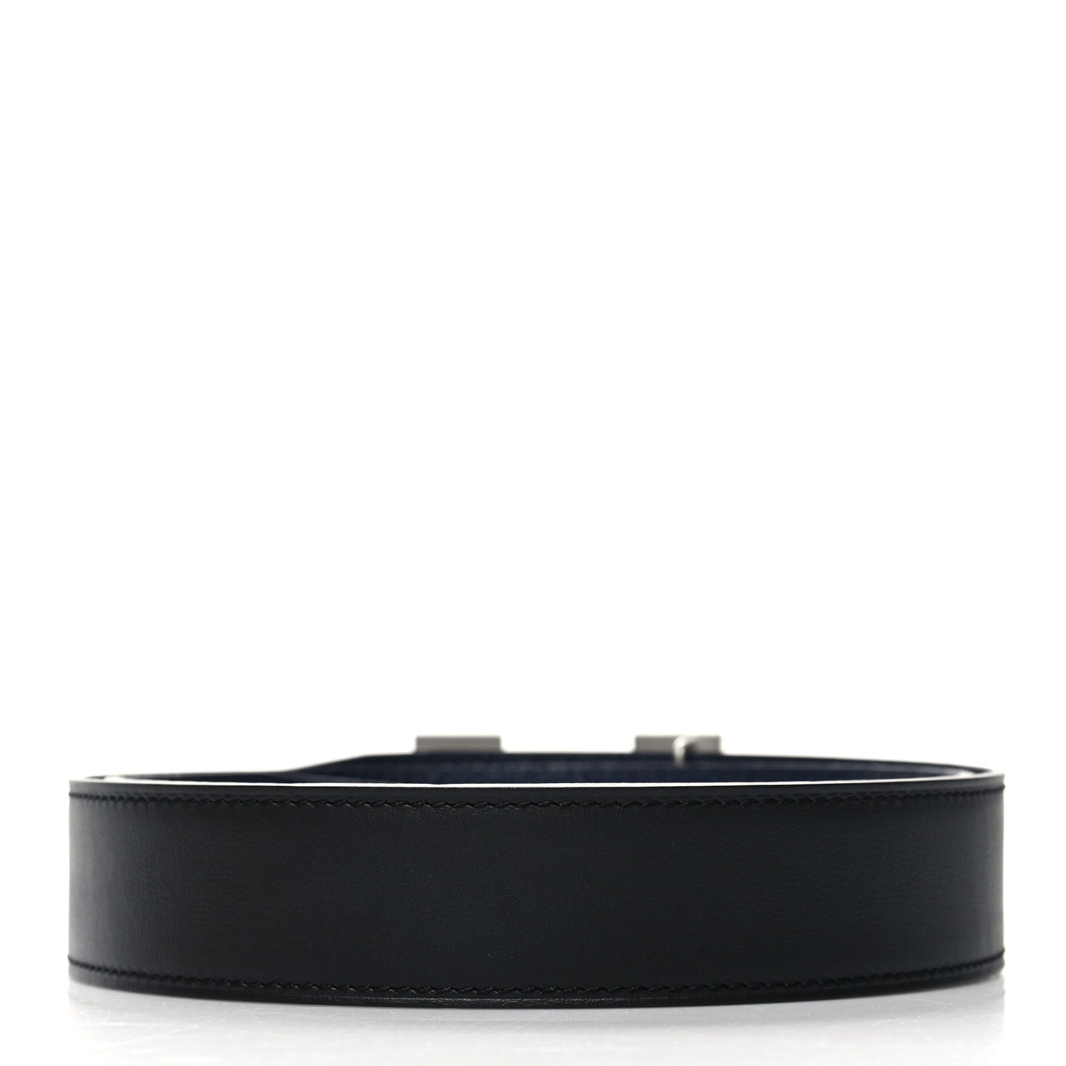 Hermes Box Togo 32mm H Belt 80 32 Black Bleu Nuit 2 of 6