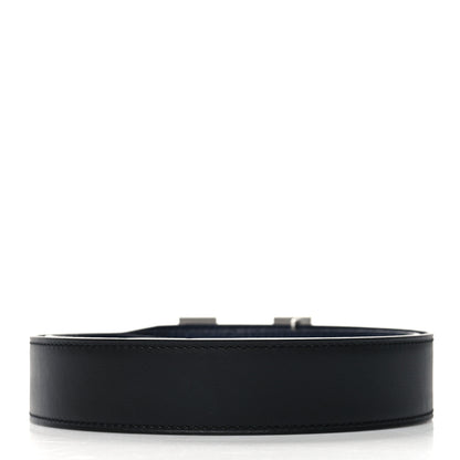 Hermes Box Togo 32mm H Belt 80 32 Black Bleu Nuit 2 of 6