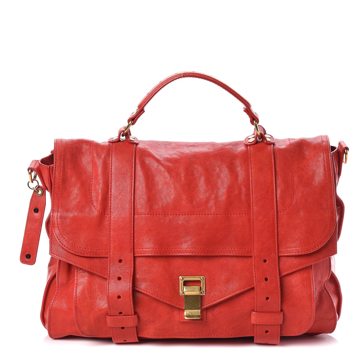 Lambskin PS1 Large Satchel Lipstick Red